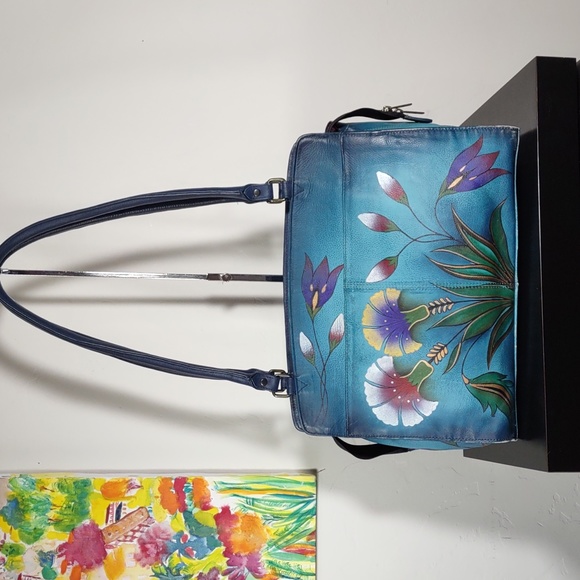 Anuschka Handbags - Anushka Hand Painted Leather Shoulder Bag